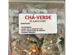 Chá verde copo