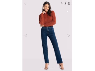 Calça jeans reta 