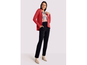 CARDIGAN EM MALHA VISCOSE FLUIDO - VERMELHO POMME