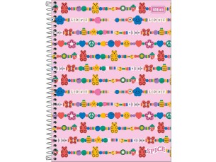 Caderno com espiral 10 matérias Spice Pulserinha- Tilibra