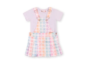 Conjunto infantil menina salopete 