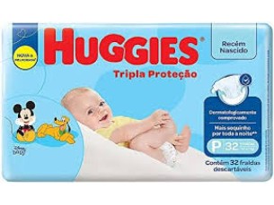 FRALDA HUGGIES TRIPLA PROT MEGA - TAM P COM 46 UN