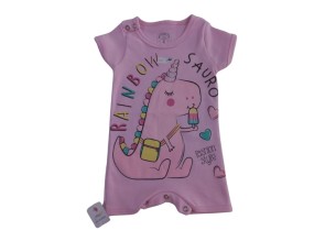 Macaquinho 100% algodão- Rosa