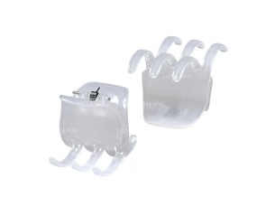 Piranha de cabelo transparente- Média