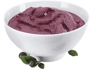 AÇAÍ BATIDO COM LEITE E FRUTAS