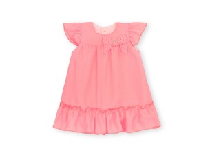 Vestido Coral com Laço