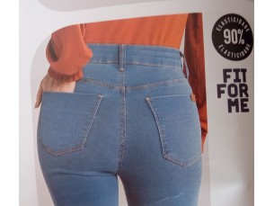 Calça jeans skinny cintura média 