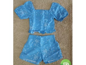 Conjunto infantil menina azul
