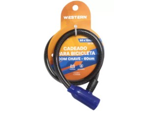 Cadeado para bicicleta com chave Western