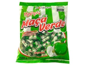 BALA HAPPY MAÇA VERDE FLORESTAL 600g