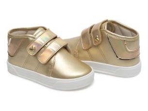 Tênis infantil feminino dourado