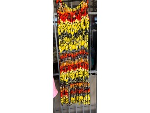 vestido longo de alça estampado